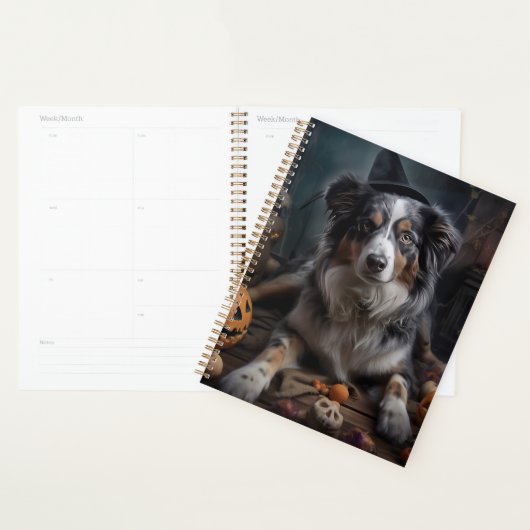 Australische herder pompoenen Halloween eng Planner (Display)