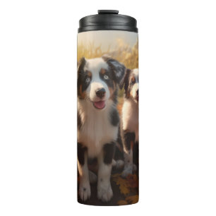 Australische Herder Puppy Autumn Delight Pumpkin Thermosbeker