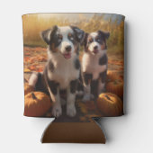 Australische Herder Puppy Herfst Delight Pompoen Blikjeskoeler (Achterkant)