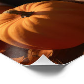 Australische Herder Puppy Herfst Delight Pompoen Perfect Poster (Hoek)