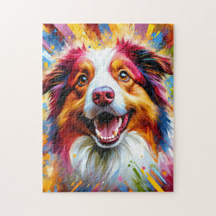Australische Herder Red Merle Hond Acrylprint Legpuzzel