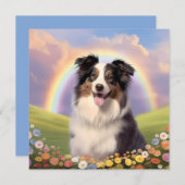 Australische herder regenboog brug aangepaste naam (Voorkant / Achterkant)