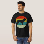 Australische herder retro  silhouette t-shirt (Voorkant volledig)