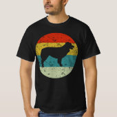 Australische herder retro  silhouette t-shirt (Voorkant)