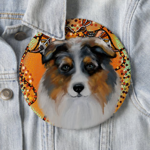 AUSTRALISCHE HERDER RONDE BUTTON 6,0 CM