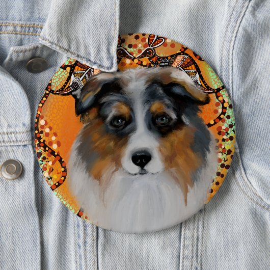 AUSTRALISCHE HERDER RONDE BUTTON 6,0 CM (In situ)