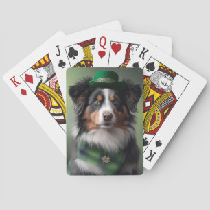 Australische herder Saint Patrick Pokerkaarten