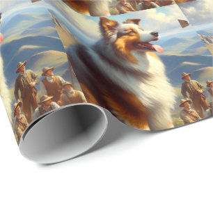  Australische herder schilderij Cadeaupapier