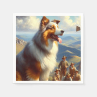Australische herder schilderij