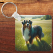 Australische Herder Sleutelhanger (Voorkant)