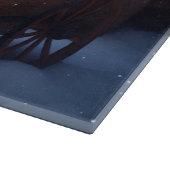 Australische herder sneeuwslee kerstdecor snijplank (Hoek)