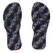 Australische herder sneeuwslee kerstdecor teenslippers (Voetbed)