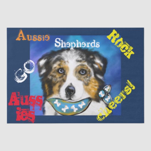 AUSTRALISCHE HERDER   TISSUEPAPIER (Voorkant)