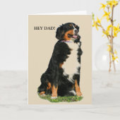 Australische Herder Vaderdag Kaart (Gele Bloem)