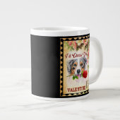 Australische herder Valentijn met Roos Extra Grote Beker (Voorkant rechts)