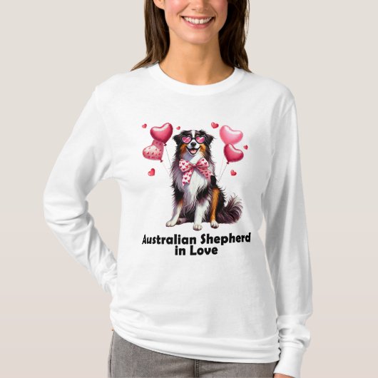 Australische herder verliefd t-shirt (Voorkant)