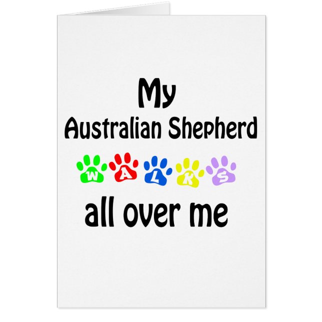 Australische herder wandelingen ontwerp (Voorkant)