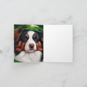 Australische herderhond in St. Patrick's Day-jurk Kaart (Binnen)