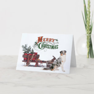 Australische herderkerst feestdagen kaart