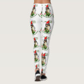 Australische herderkerst leggings (Achterkant)