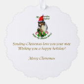 Australische herderkerst ornament kaart (Achterkant)