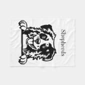 Australische herders hond fleece deken (Voorkant (Horizontaal))