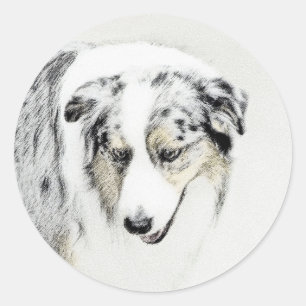 Australische herderschilderkunst - Oorspronkelijke Ronde Sticker