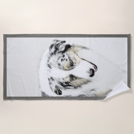 Australische herderschilderkunst - Oorspronkelijke Strandlaken (Voorkant)