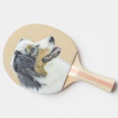 Australische herderschilderkunst - Oorspronkelijke Tafeltennisbatje (Zijkant)