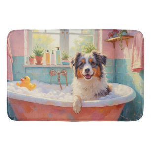 Australische Herdershond badtijd Cute badkamer dec Badmat