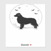 Australische herdershond – Halloween Moon Silhouet Sticker (Vel)