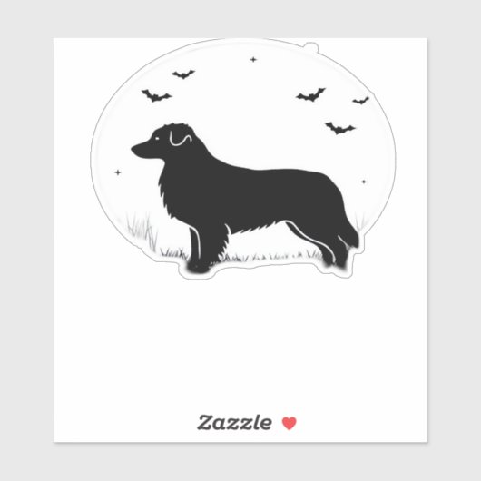 Australische herdershond – Halloween Moon Silhouet Sticker (Vel)