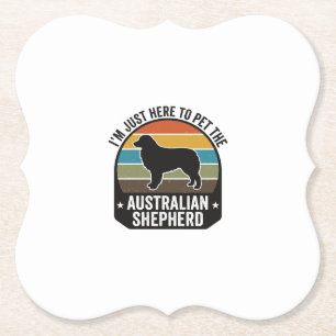 Australische Herdershond Huisdier Liefhebber Vinta Kartonnen Onderzetters
