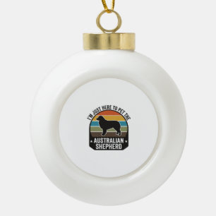 Australische Herdershond Huisdier Liefhebber Vinta Keramische Bal Ornament