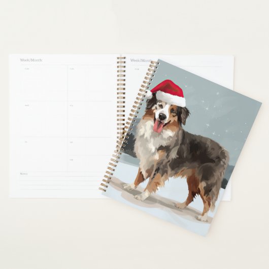 Australische herdershond in Kerstsneeuw  Planner (Display)