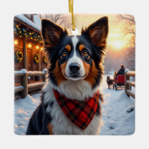 Australische Herdershond Kerst Kunst Keramisch Ornament