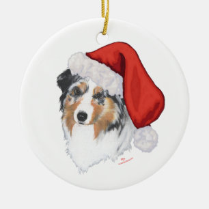 Australische Herdershond Kerstmis Keramisch Ornament