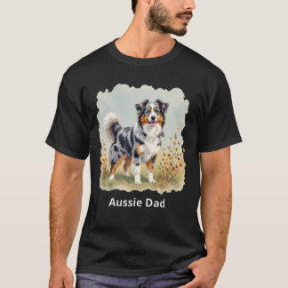 Australische Herdershond Merle Lange Staart Aussie T-shirt