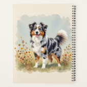 Australische Herdershond Merle Lange Staart Planner (Achterkant)