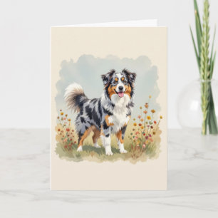 Australische herdershond Merle Long Tail Kaart