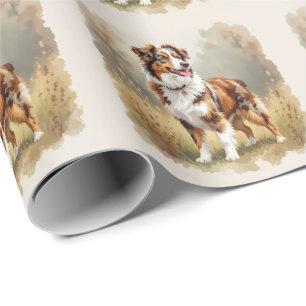 Australische Herdershond Rode Merle Aussie Cadeaupapier