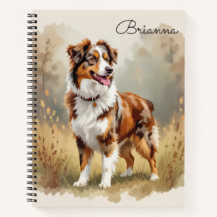 Australische Herdershond Rode Merle Aussie Notitieboek
