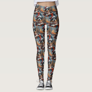 Australische Herdershond Roller Coaster Kerstmis Leggings