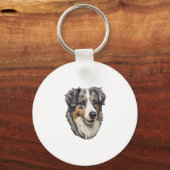 Australische herdershond sleutelhanger (Voorkant)