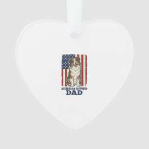 Australische Herdershond Vader Patriottisch Vintag Ornament