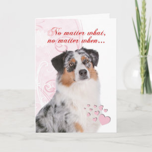 Australische Herdershond Valentijnsdag kaart