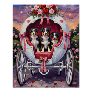 Australische Herdershond Valentijnsdag Perfect Poster