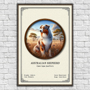 Australische Herdershond Zoölogie Serie Poster