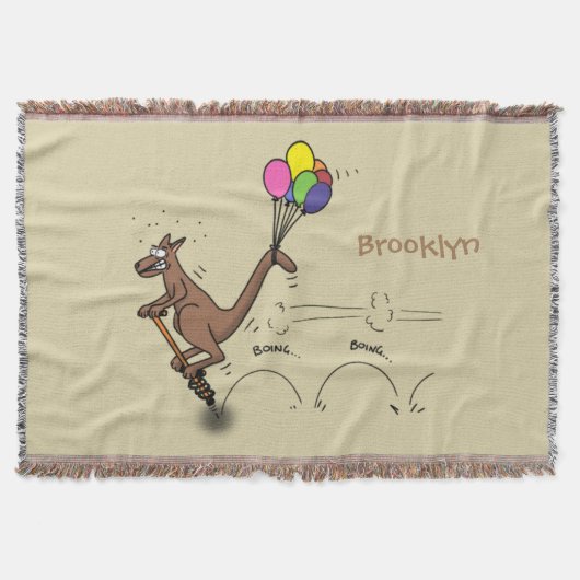Australische humor kangaroo cartoon afbeelding deken (Voorkant)