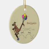 Australische humor kangaroo cartoon afbeelding keramisch ornament (Rechts)